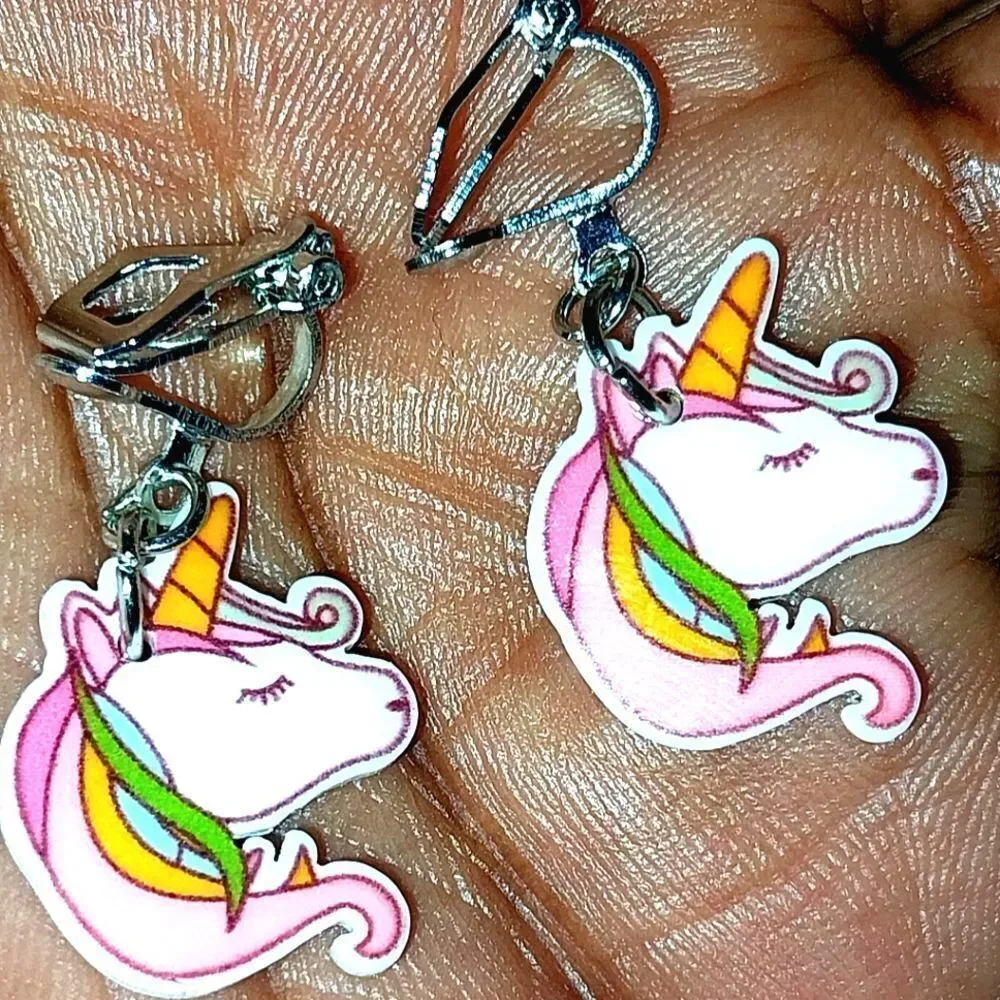 Super cute kid's fashion clip-on earrings